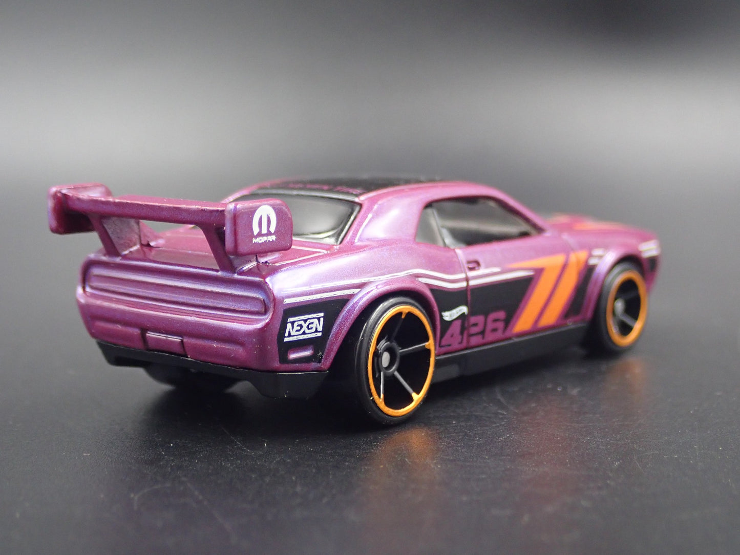 2008-2023 DODGE CHALLENGER DRIFT CAR PURPLE 1/64 SCALE DIORAMA DIECAST MODEL CAR