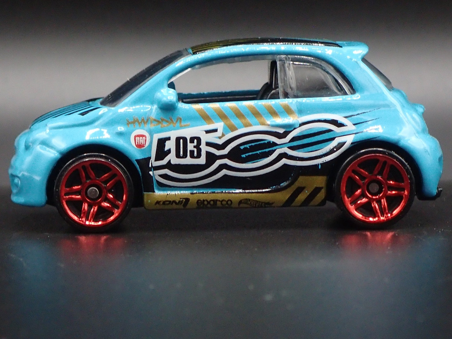 2007-2025 FIAT 500 BLUE 1/64 SCALE LIMITED COLLECTIBLE DIORAMA DIECAST MODEL CAR