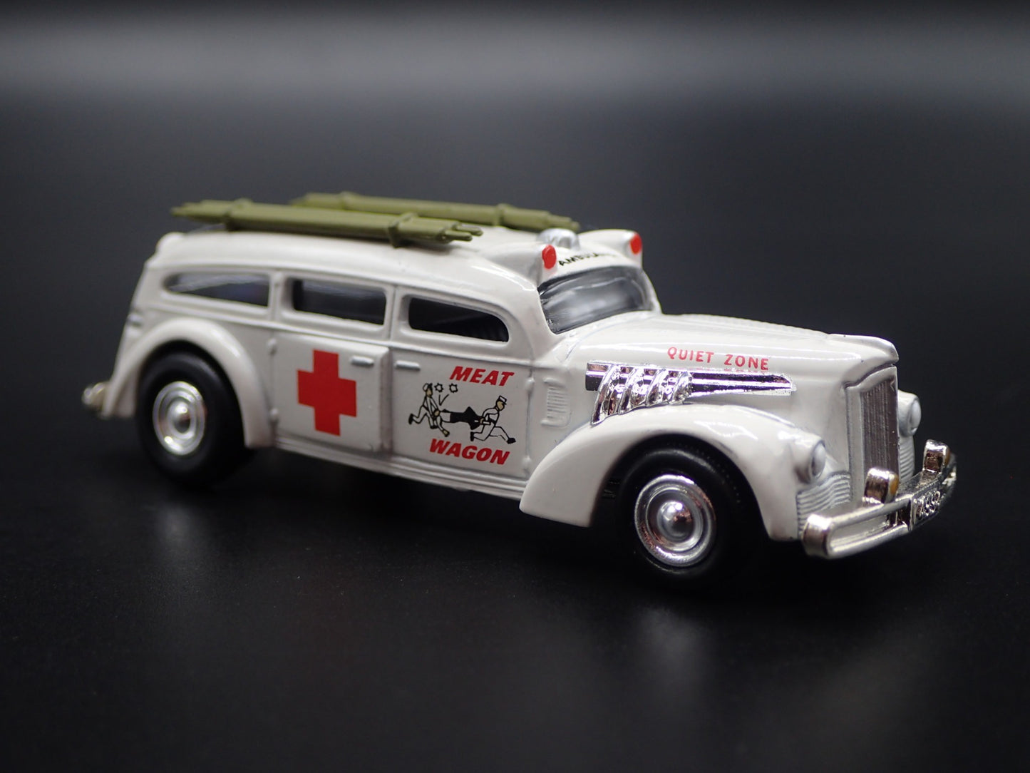 MEAT WAGON AMBULANCE CUSTOM 1:64 SCALE COLLECTIBLE DIORAMA DIECAST MODEL CAR
