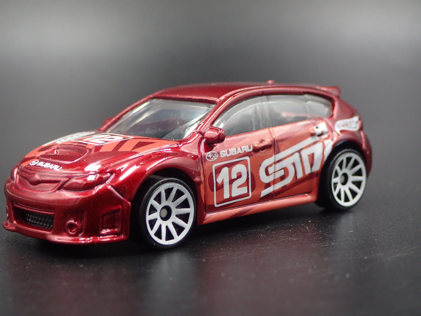 2007-2014 SUBARU WRX STI RED 1:64 SCALE COLLECTIBLE DIORAMA DIECAST MODEL CAR