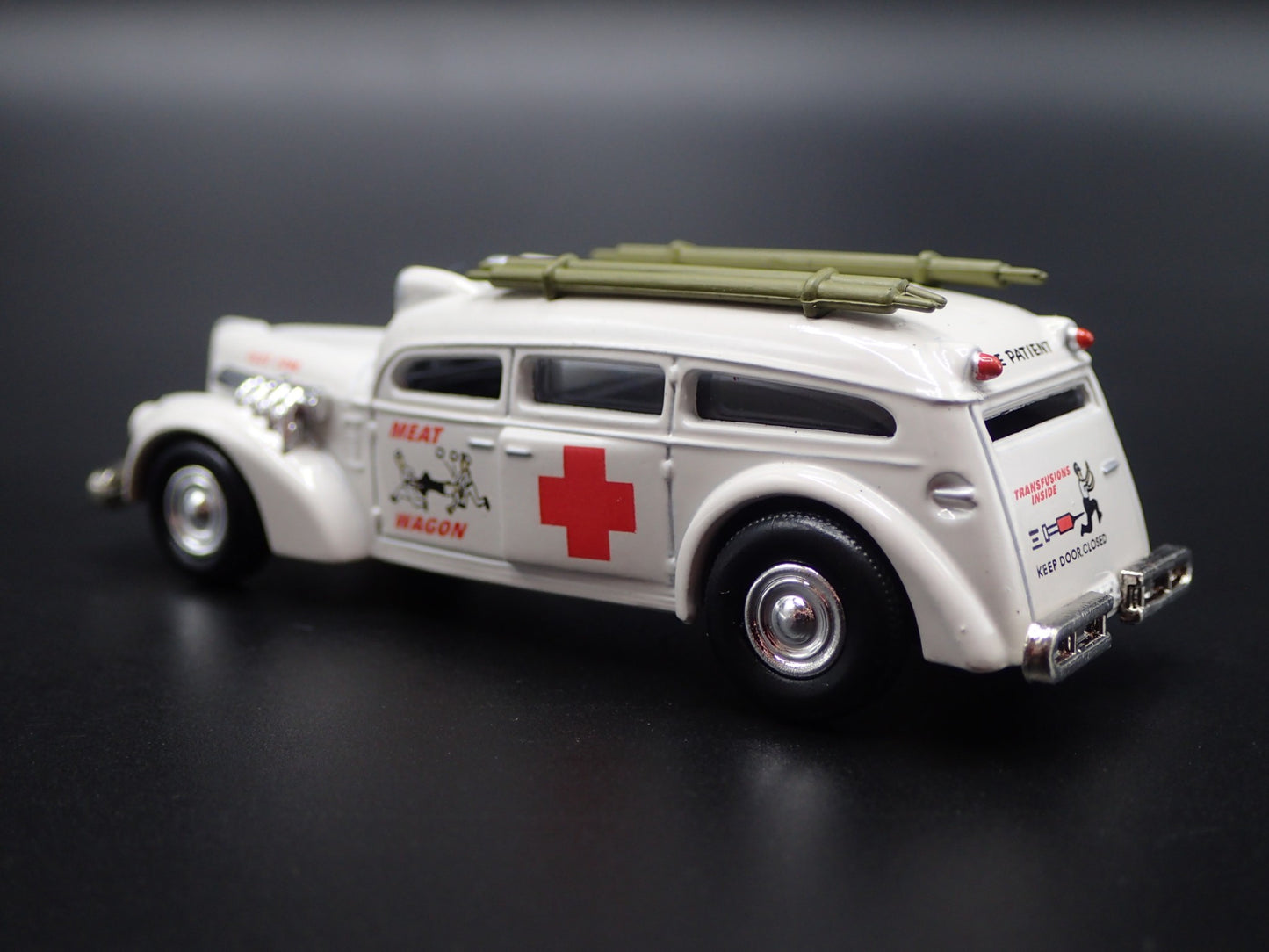 MEAT WAGON AMBULANCE CUSTOM 1:64 SCALE COLLECTIBLE DIORAMA DIECAST MODEL CAR