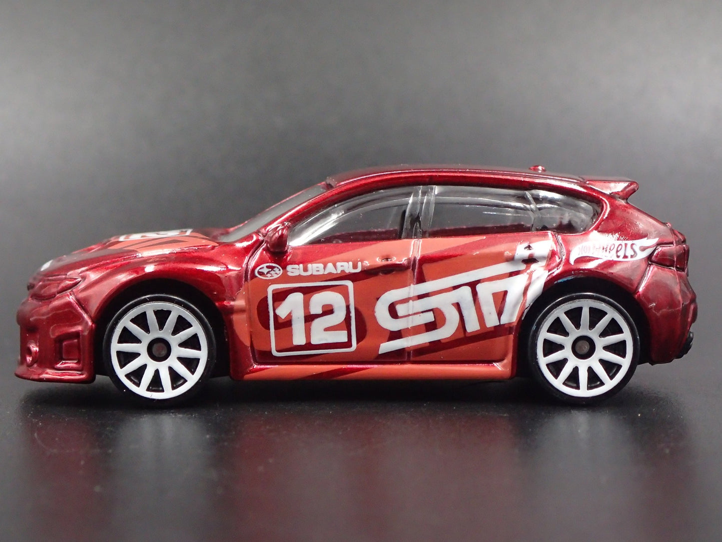 2007-2014 SUBARU WRX STI RED 1:64 SCALE COLLECTIBLE DIORAMA DIECAST MODEL CAR