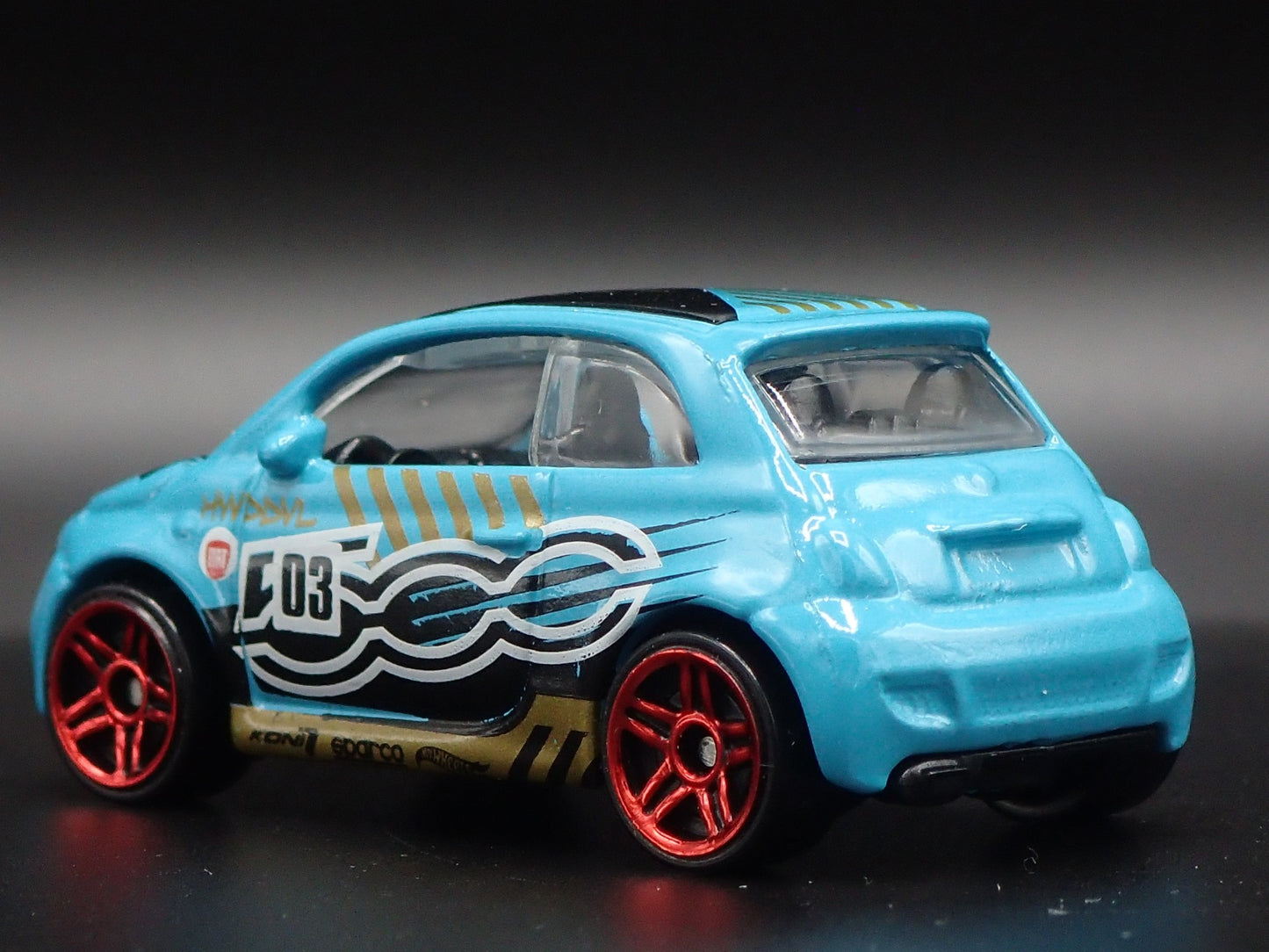 2007-2025 FIAT 500 BLUE 1/64 SCALE LIMITED COLLECTIBLE DIORAMA DIECAST MODEL CAR