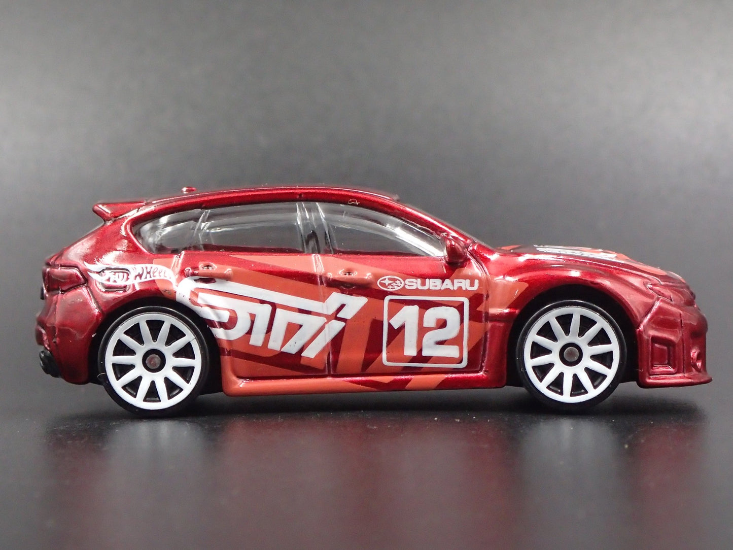 2007-2014 SUBARU WRX STI RED 1:64 SCALE COLLECTIBLE DIORAMA DIECAST MODEL CAR
