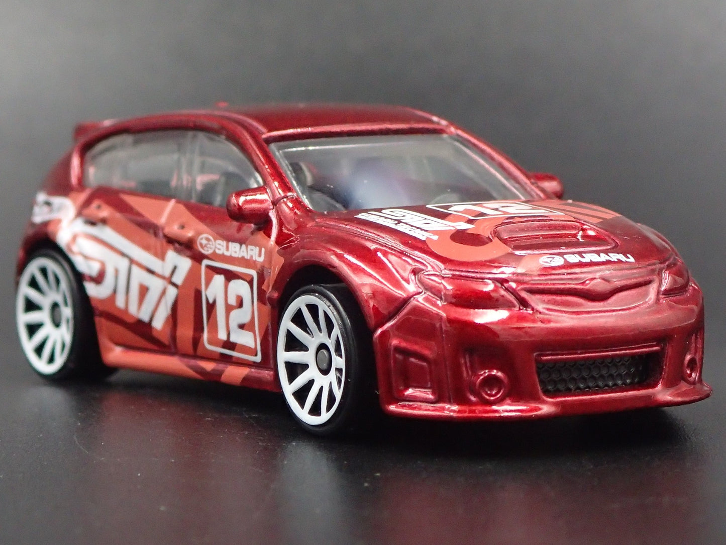 2007-2014 SUBARU WRX STI RED 1:64 SCALE COLLECTIBLE DIORAMA DIECAST MODEL CAR