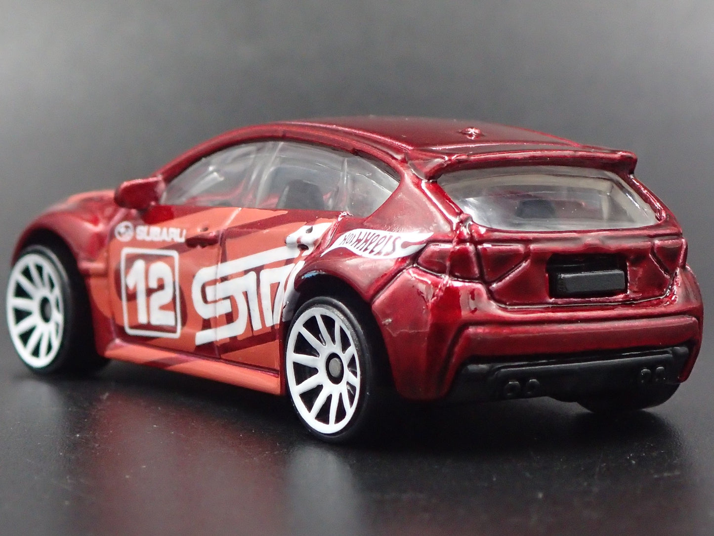 2007-2014 SUBARU WRX STI RED 1:64 SCALE COLLECTIBLE DIORAMA DIECAST MODEL CAR