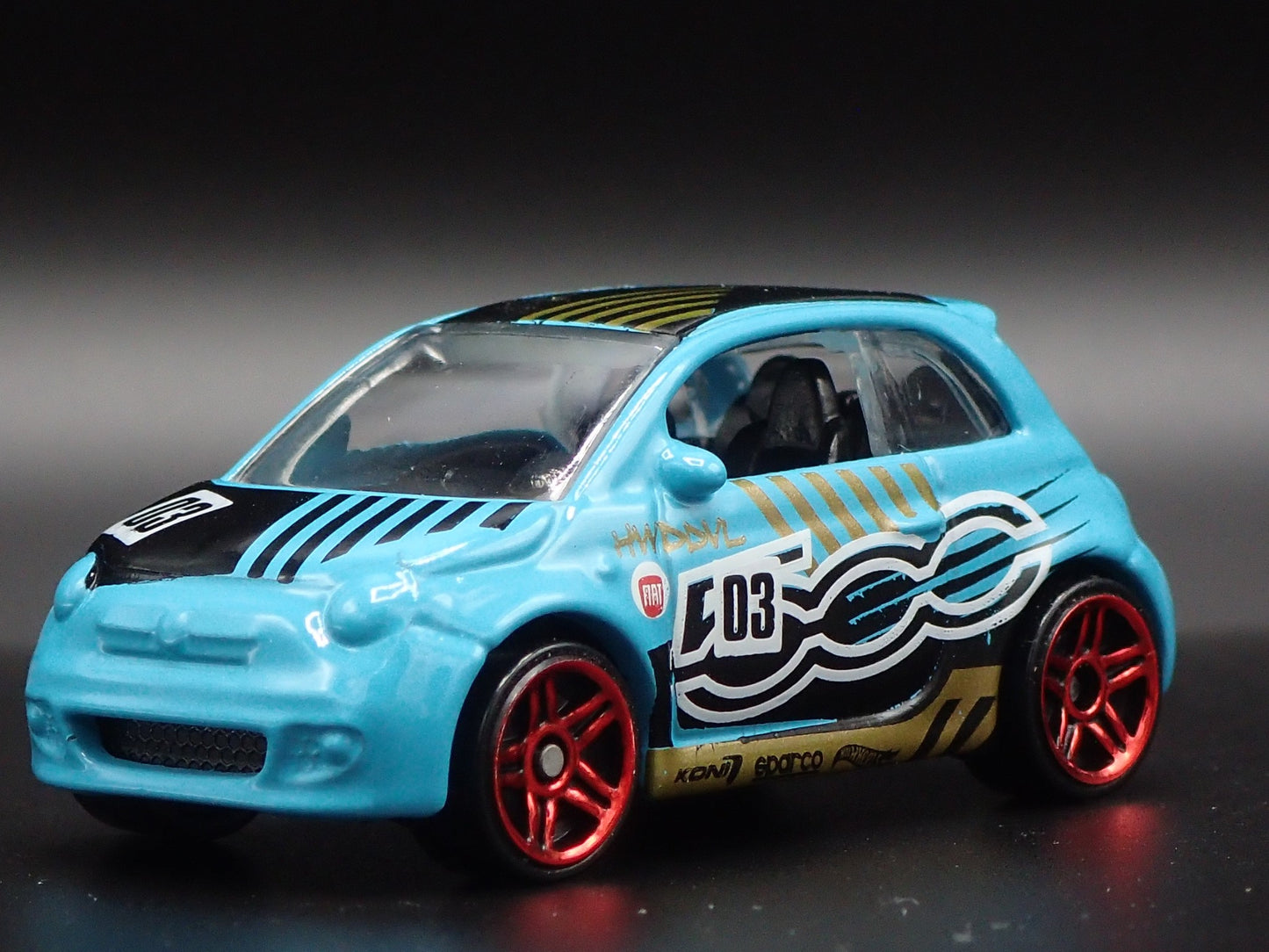 2007-2025 FIAT 500 BLUE 1/64 SCALE LIMITED COLLECTIBLE DIORAMA DIECAST MODEL CAR