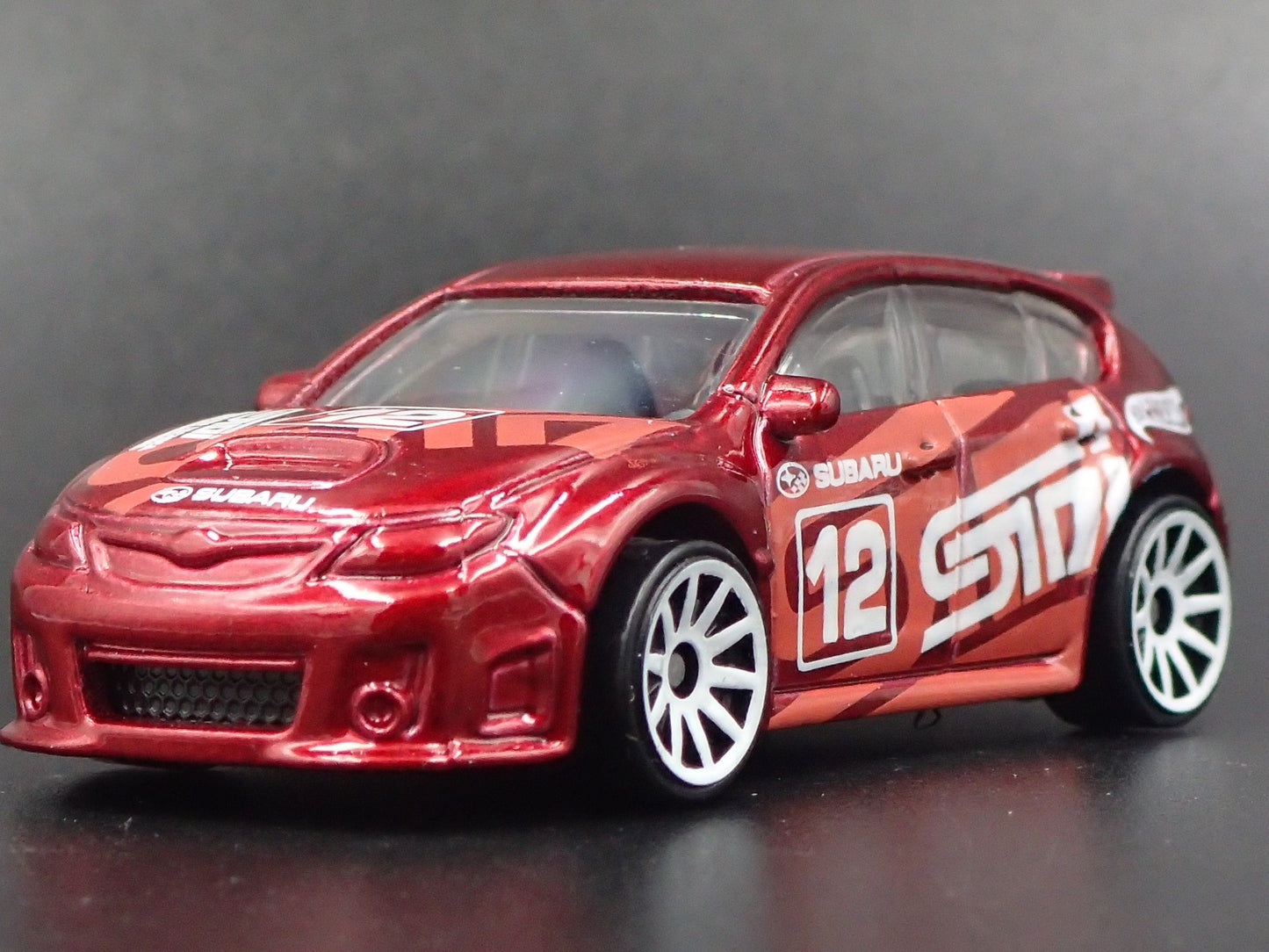 2007-2014 SUBARU WRX STI RED 1:64 SCALE COLLECTIBLE DIORAMA DIECAST MODEL CAR