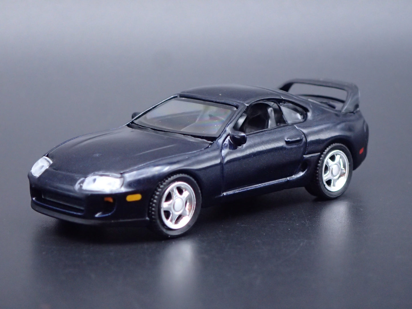 1993 - 2002 TOYOTA SUPRA BLUE 1/64 SCALE COLLECTIBLE DIORAMA DIECAST MODEL CAR