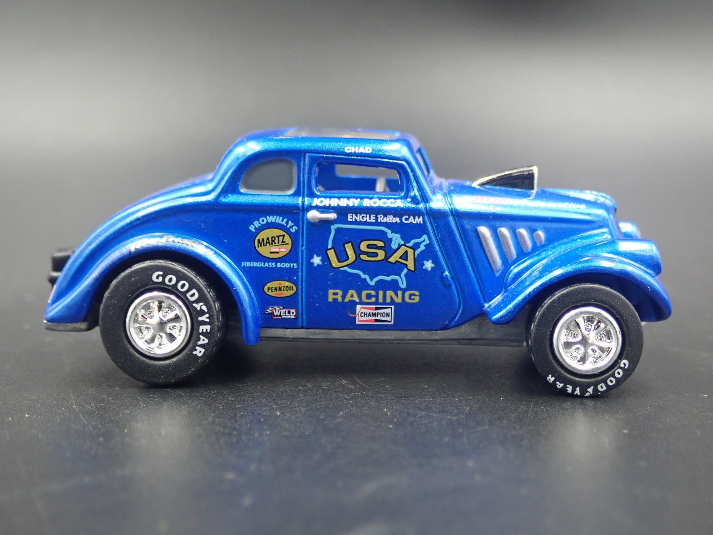 1933 33 WILLYS GASSER USA RACING RARE 1:64 SCALE DIORAMA DIECAST MODEL CAR