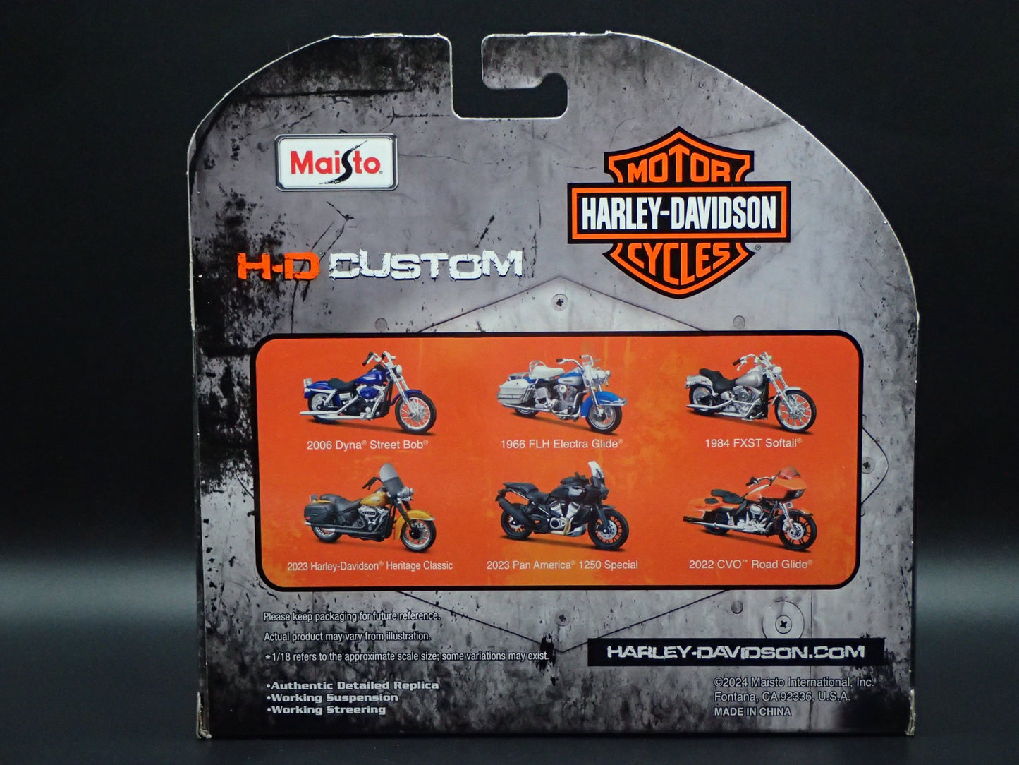 1966 66 FLH ELECTRA GLIDE HARLEY DAVIDSON SERIES 44 1/18 DIECAST MOTORCYCLE BIKE