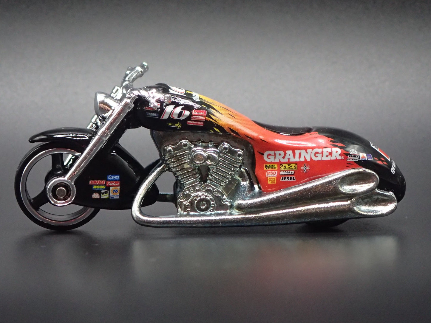 SCORCHIN SCOOTER MOTORCYCLE GRAINGER 16 1:64 HOT WHEELS SCALE DIECAST MODEL CAR