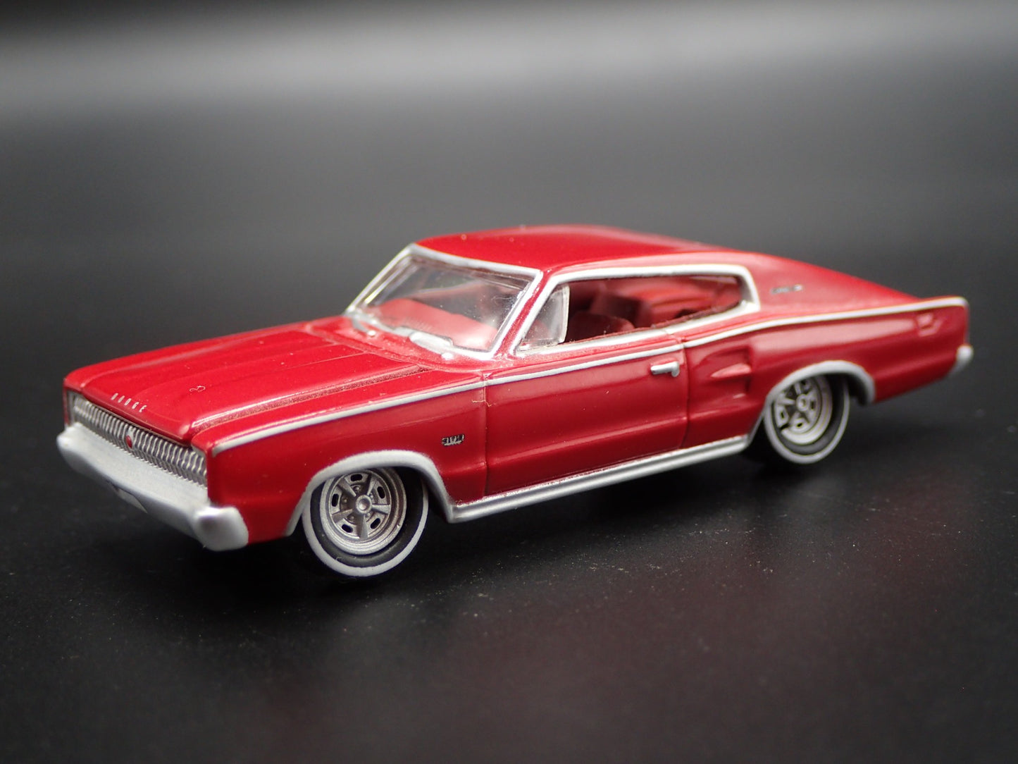 1966 66 DODGE CHARGER RED RARE 1:64 SCALE COLLECTIBLE DIORAMA DIECAST MODEL CAR