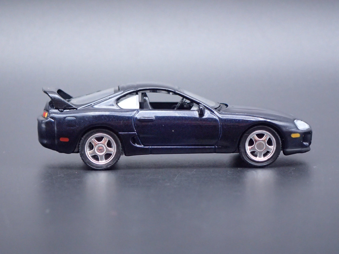 1993 - 2002 TOYOTA SUPRA BLUE 1/64 SCALE COLLECTIBLE DIORAMA DIECAST MODEL CAR