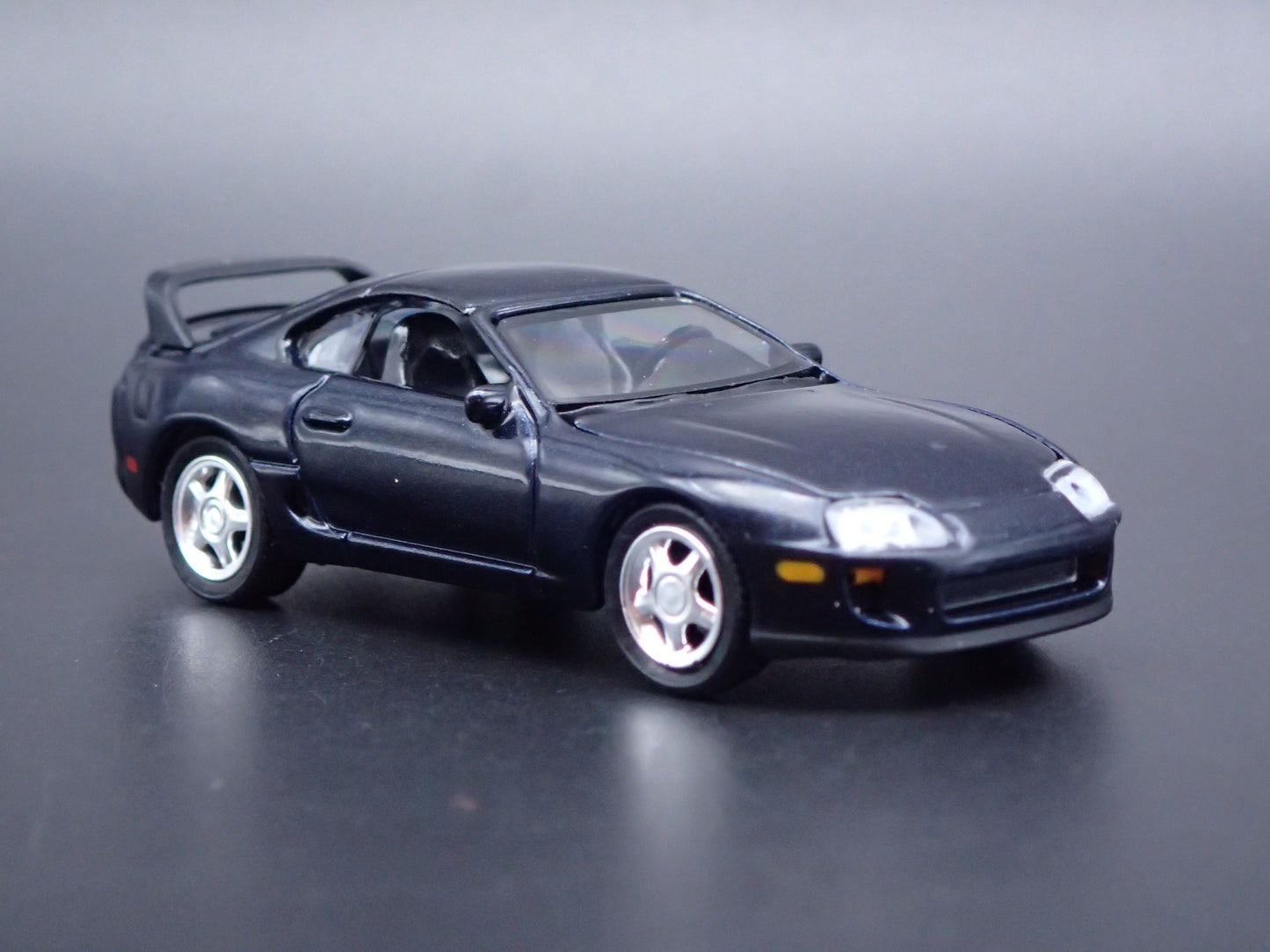 1993 - 2002 TOYOTA SUPRA BLUE 1/64 SCALE COLLECTIBLE DIORAMA DIECAST MODEL CAR