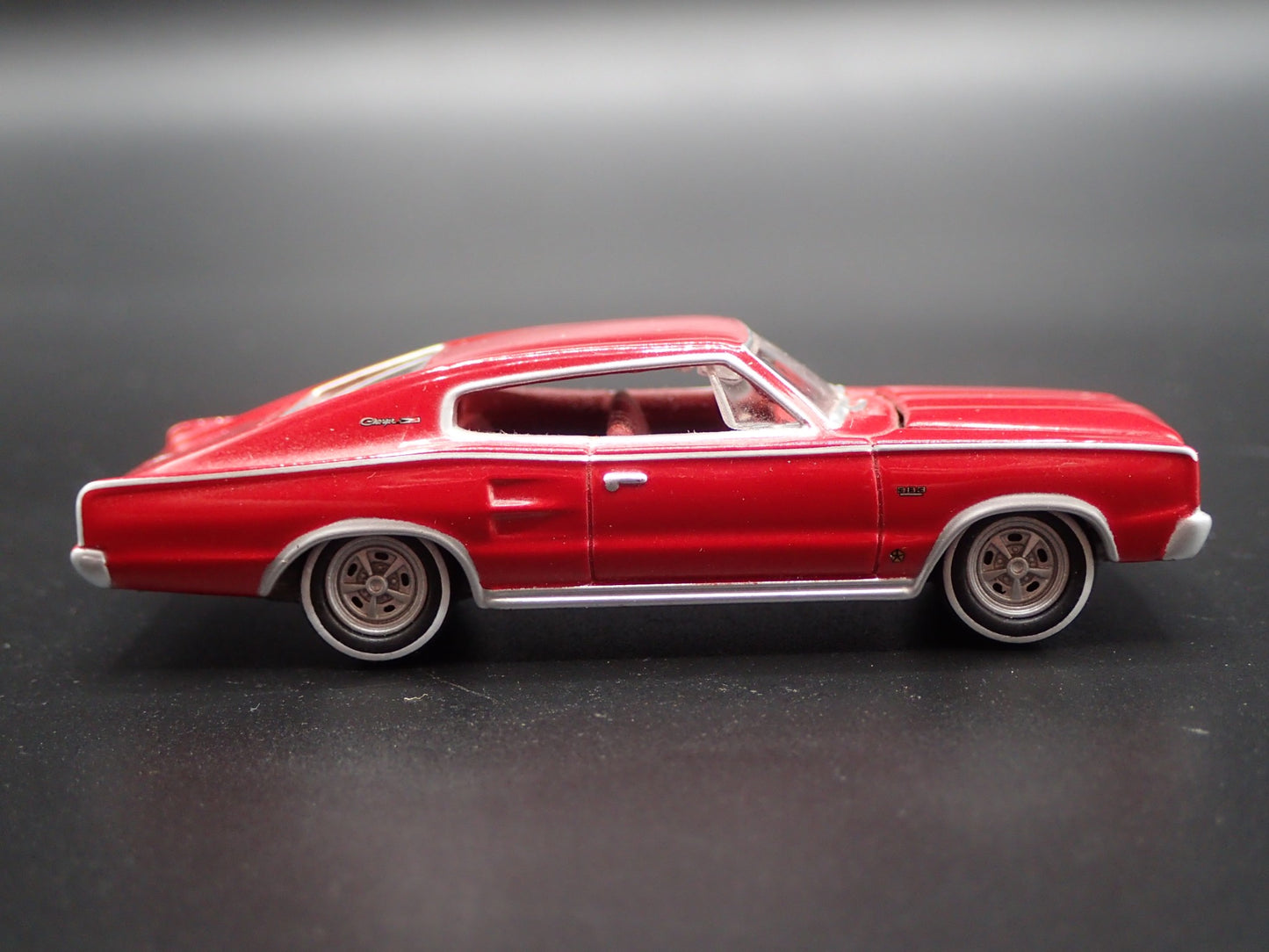 1966 66 DODGE CHARGER RED RARE 1:64 SCALE COLLECTIBLE DIORAMA DIECAST MODEL CAR
