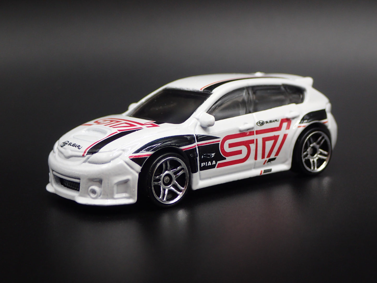 2007-2014 SUBARU WRX STI WHITE 1:64 SCALE COLLECTIBLE DIORAMA DIECAST MODEL CAR