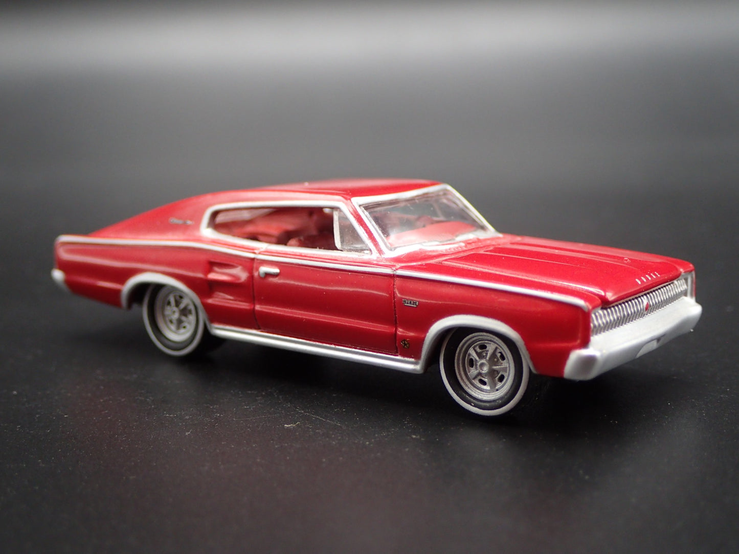1966 66 DODGE CHARGER RED RARE 1:64 SCALE COLLECTIBLE DIORAMA DIECAST MODEL CAR