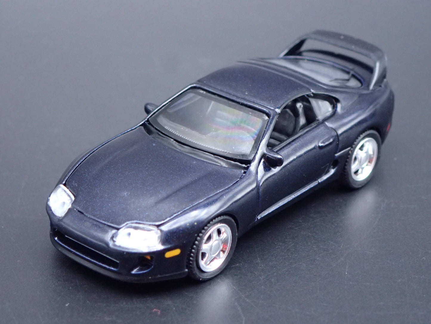 1993 - 2002 TOYOTA SUPRA BLUE 1/64 SCALE COLLECTIBLE DIORAMA DIECAST MODEL CAR
