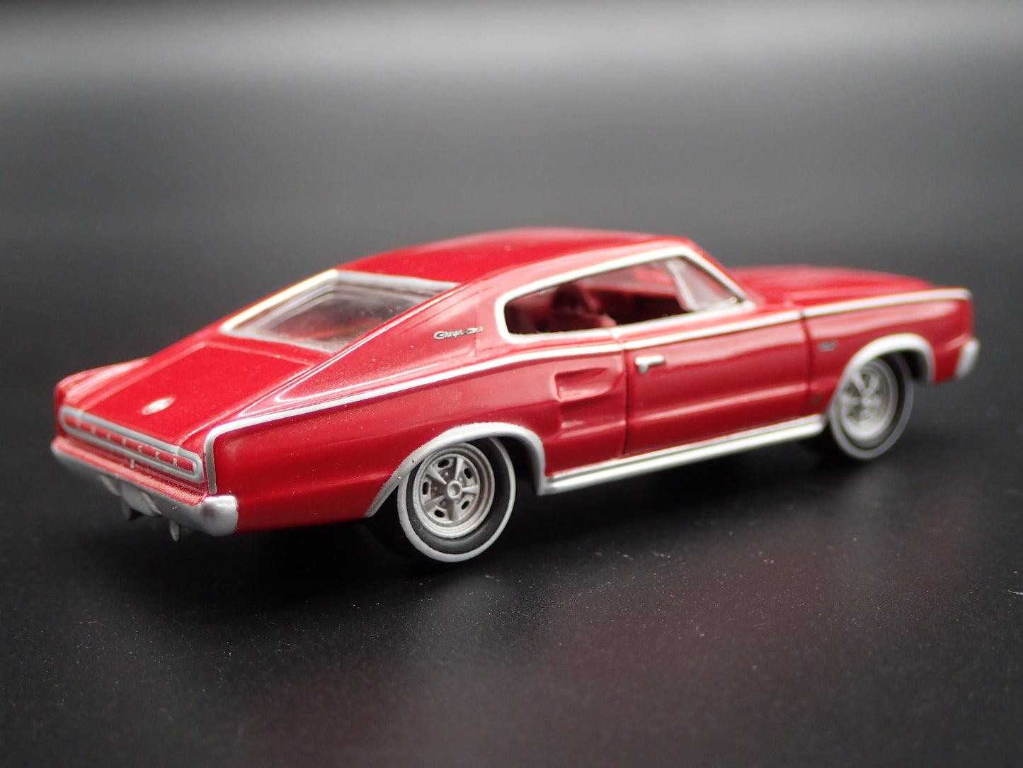 1966 66 DODGE CHARGER RED RARE 1:64 SCALE COLLECTIBLE DIORAMA DIECAST MODEL CAR