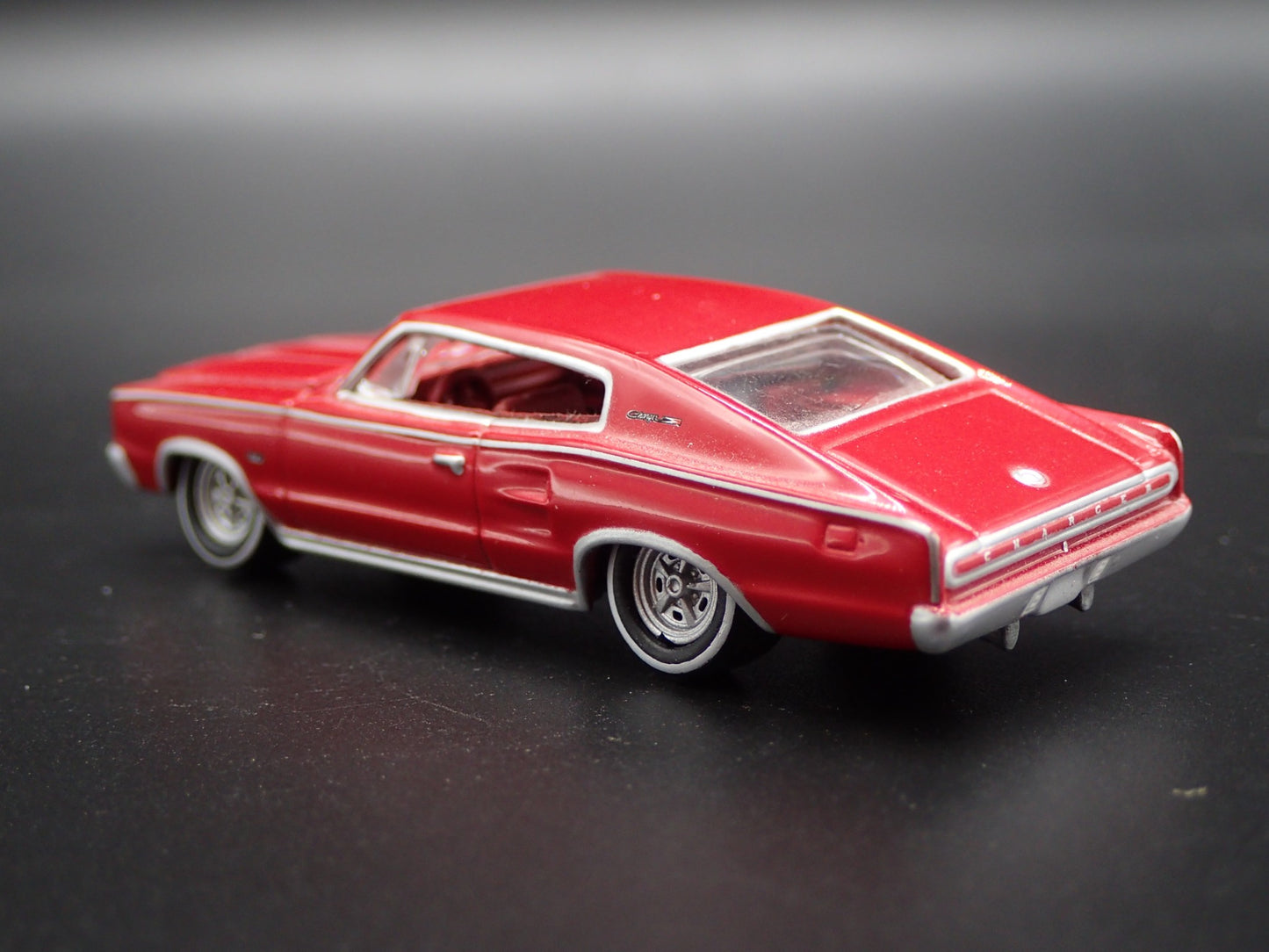 1966 66 DODGE CHARGER RED RARE 1:64 SCALE COLLECTIBLE DIORAMA DIECAST MODEL CAR