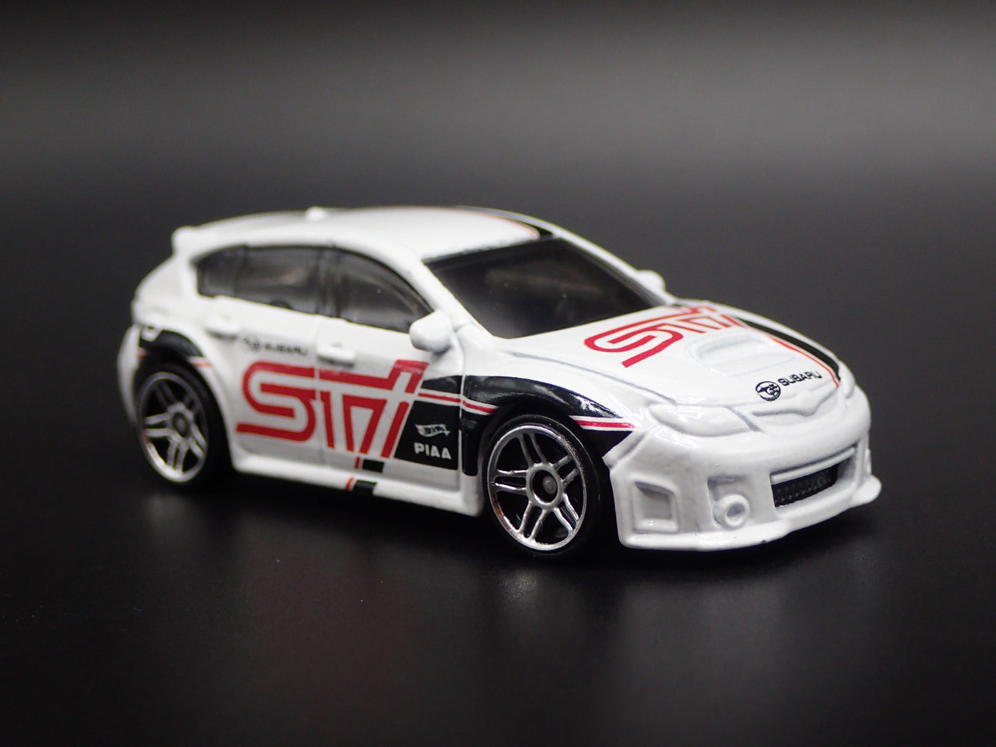 2007-2014 SUBARU WRX STI WHITE 1:64 SCALE COLLECTIBLE DIORAMA DIECAST MODEL CAR