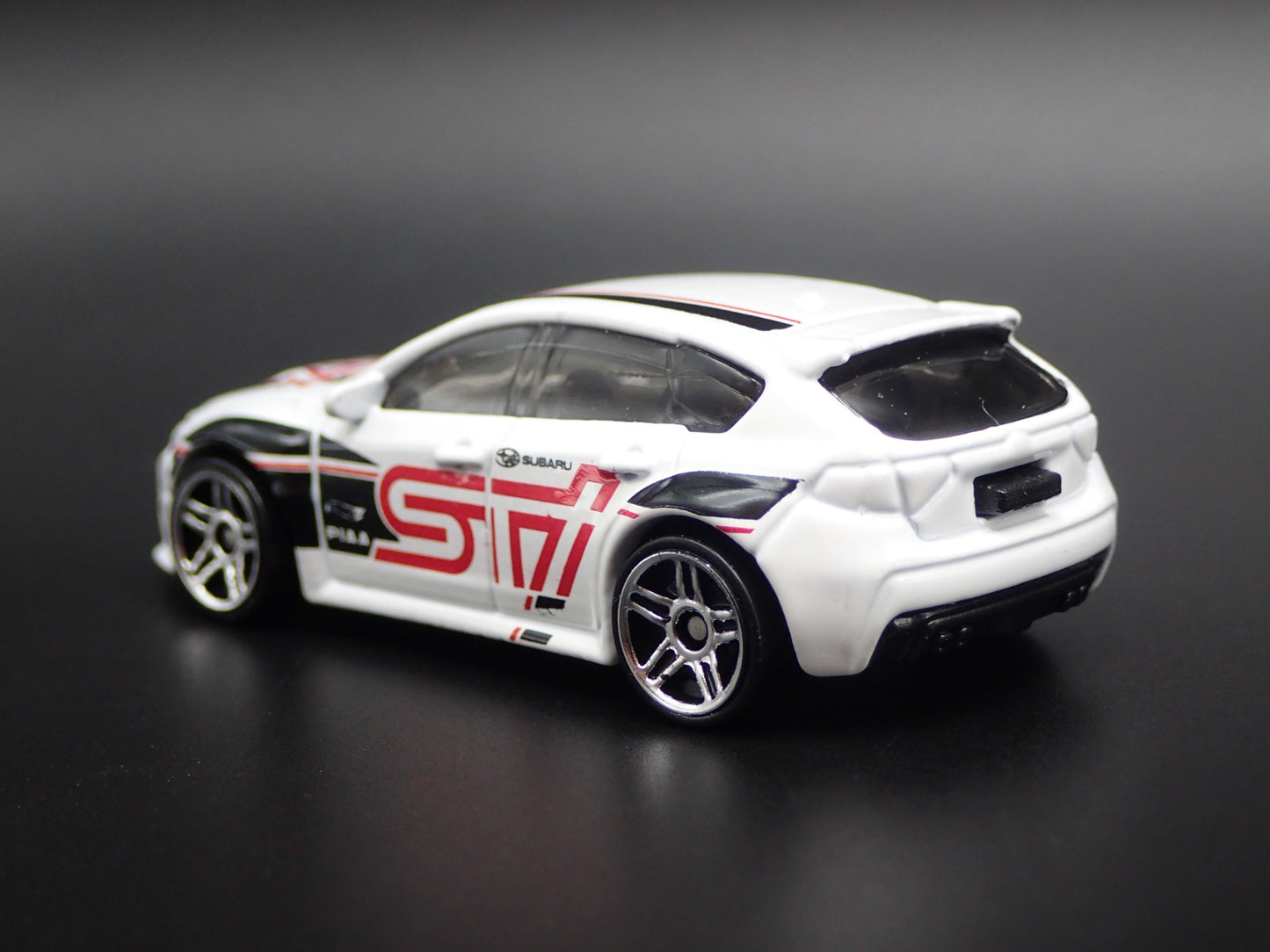 2007-2014 SUBARU WRX STI WHITE 1:64 SCALE COLLECTIBLE DIORAMA DIECAST MODEL CAR