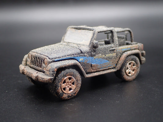 2012 12 JEEP WRANGLER GENEVA IL POLICE DEPT MUDDY 1/64 SCALE DIECAST MODEL CAR