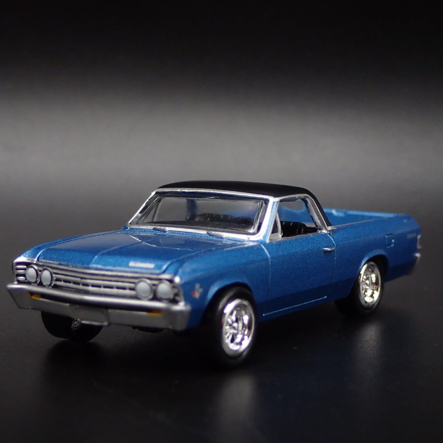 1967 67 CHEVY CHEVROLET EL CAMINO BLUE 1:64 SCALE DIORAMA DIECAST MODEL CAR