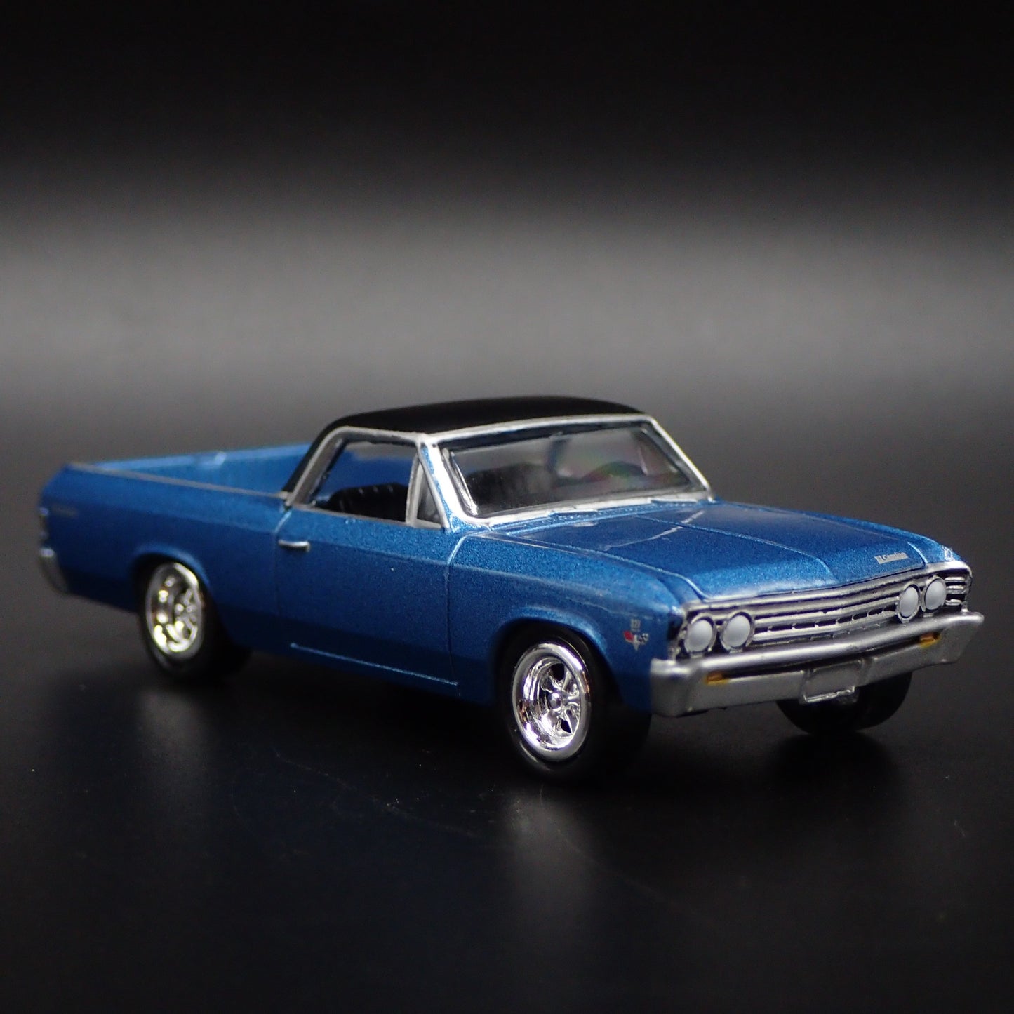 1967 67 CHEVY CHEVROLET EL CAMINO BLUE 1:64 SCALE DIORAMA DIECAST MODEL CAR
