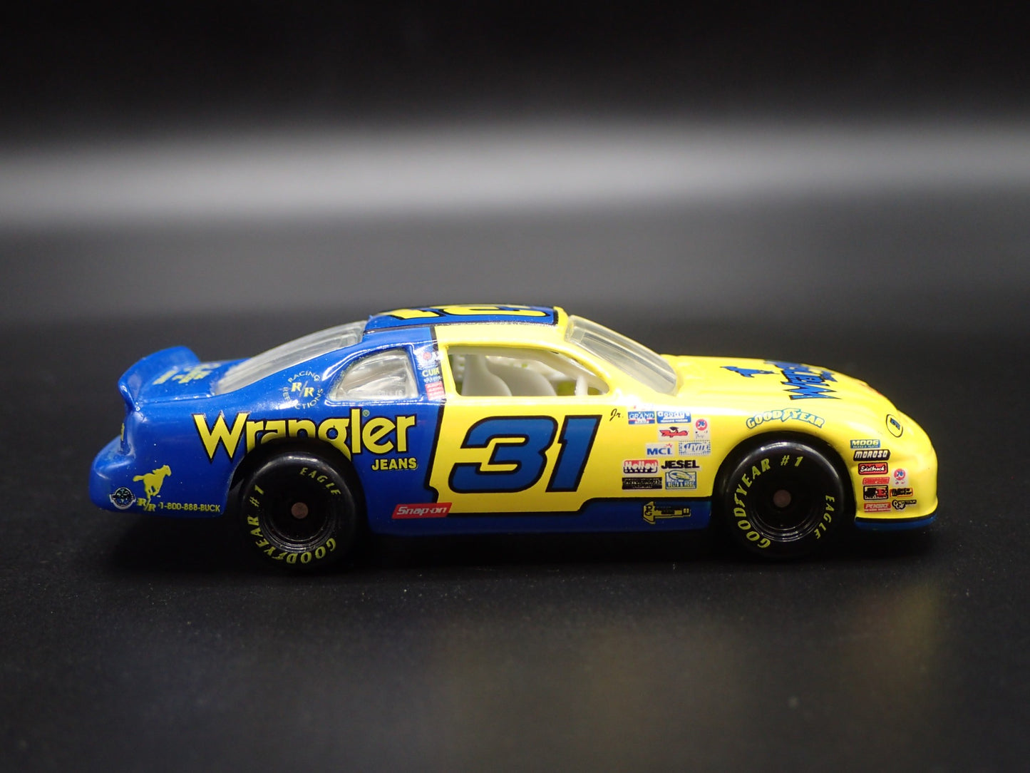 1997 CHEVY CHEVROLET MONTE CARLO WRANGLER JR NASCAR 1:64 SCALE DIECAST MODEL CAR