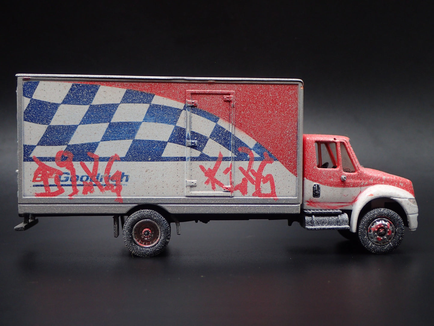 INTERNATIONAL DURASTAR BOX TRUCK BFGOODRICH TIRES 1/64 SCALE DIECAST MODEL CAR