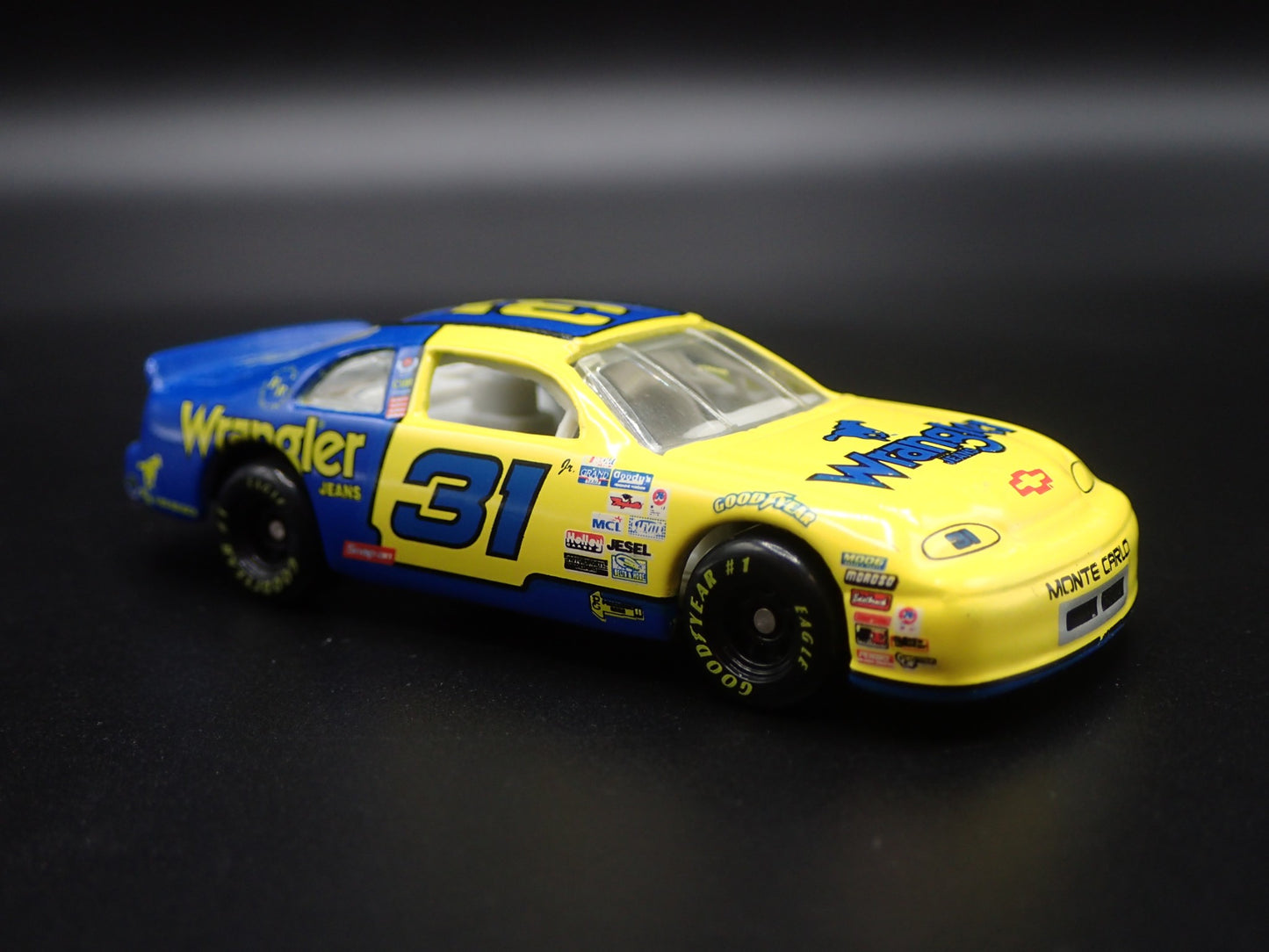 1997 CHEVY CHEVROLET MONTE CARLO WRANGLER JR NASCAR 1:64 SCALE DIECAST MODEL CAR