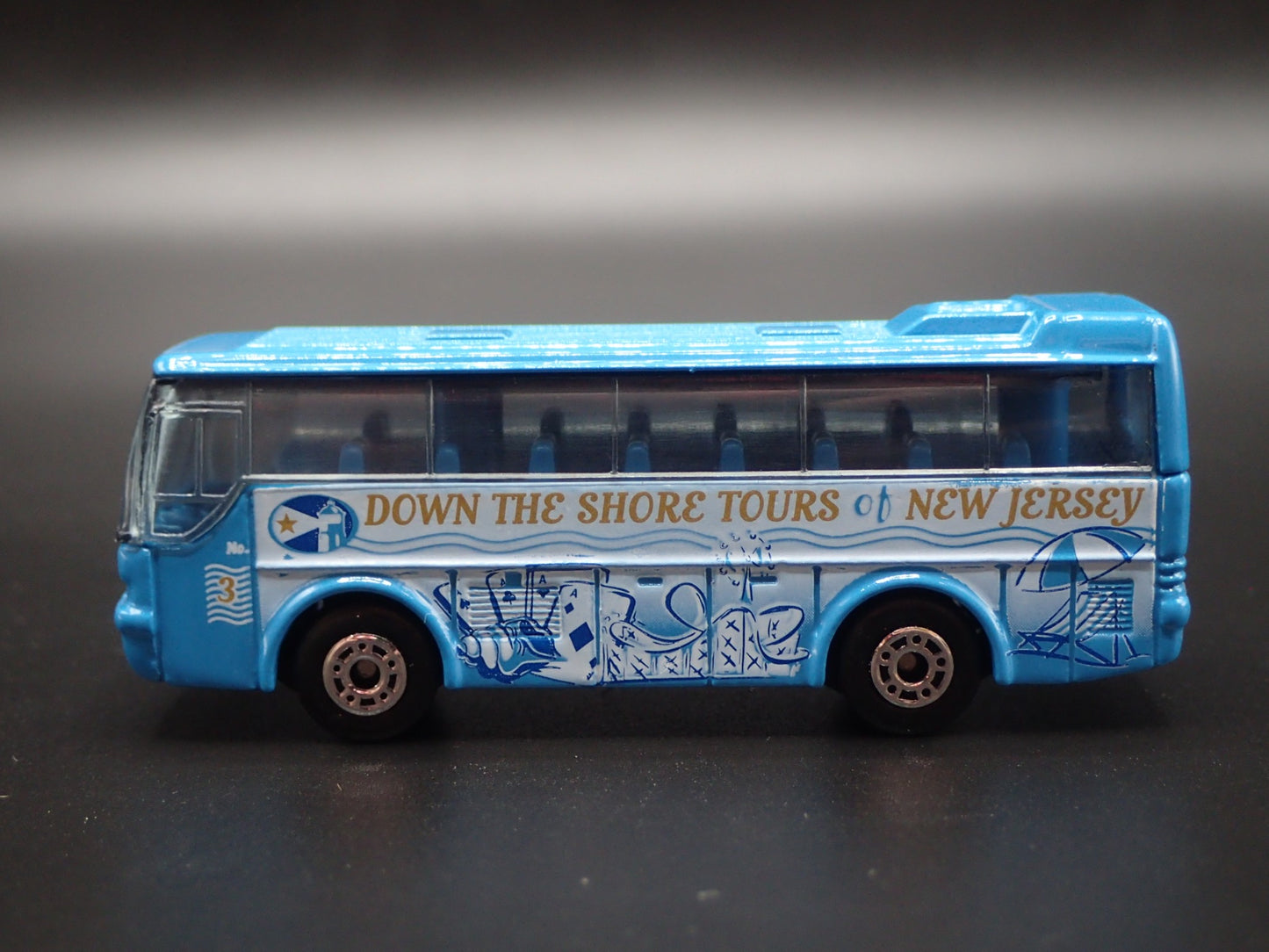 NEW JERSEY SHORE TOUR BUS 1:64 MB SCALE COLLECTIBLE DIORAMA DIECAST MODEL CAR