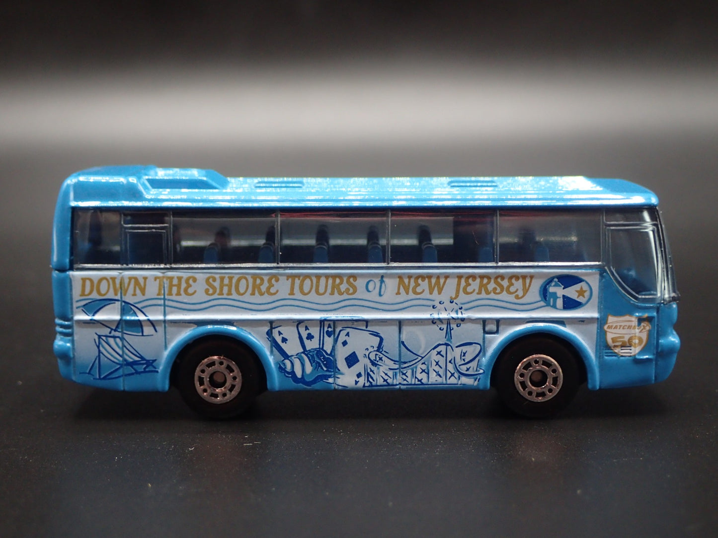 NEW JERSEY SHORE TOUR BUS 1:64 MB SCALE COLLECTIBLE DIORAMA DIECAST MODEL CAR