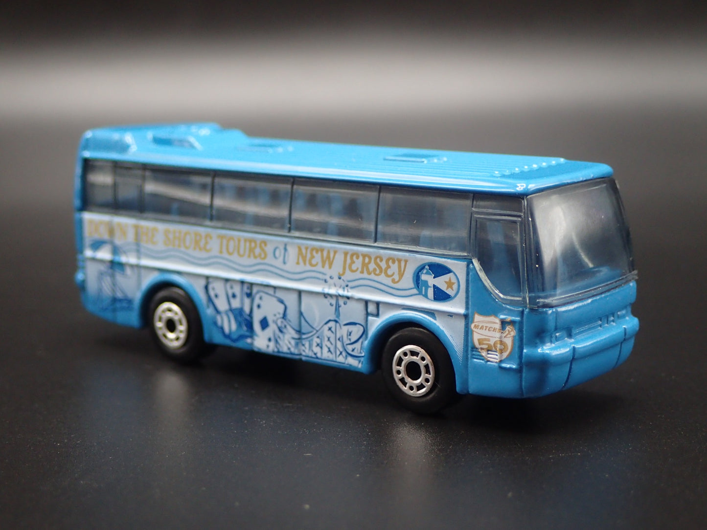 NEW JERSEY SHORE TOUR BUS 1:64 MB SCALE COLLECTIBLE DIORAMA DIECAST MODEL CAR