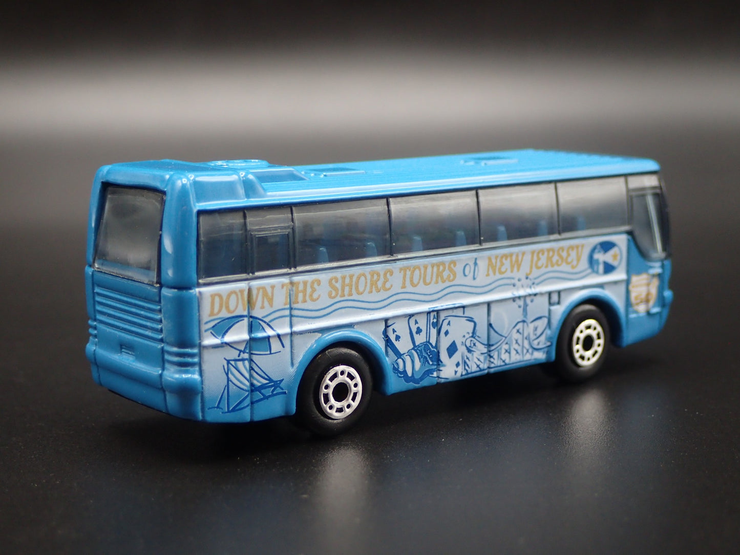 NEW JERSEY SHORE TOUR BUS 1:64 MB SCALE COLLECTIBLE DIORAMA DIECAST MODEL CAR