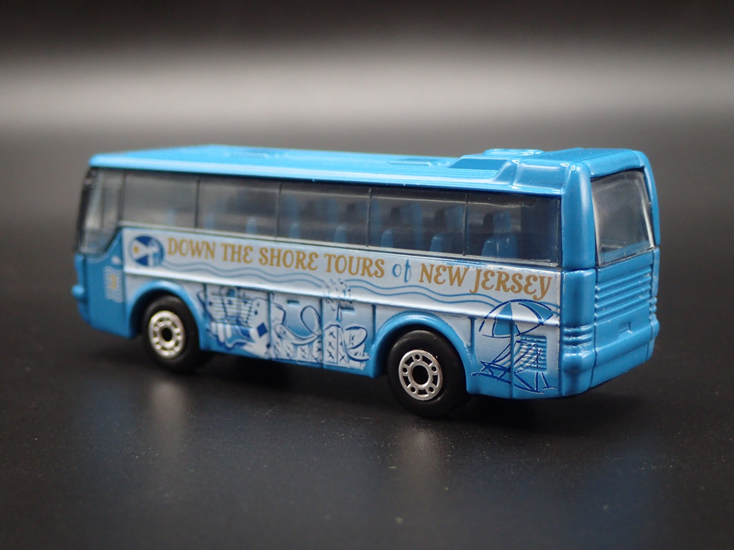 NEW JERSEY SHORE TOUR BUS 1:64 MB SCALE COLLECTIBLE DIORAMA DIECAST MODEL CAR