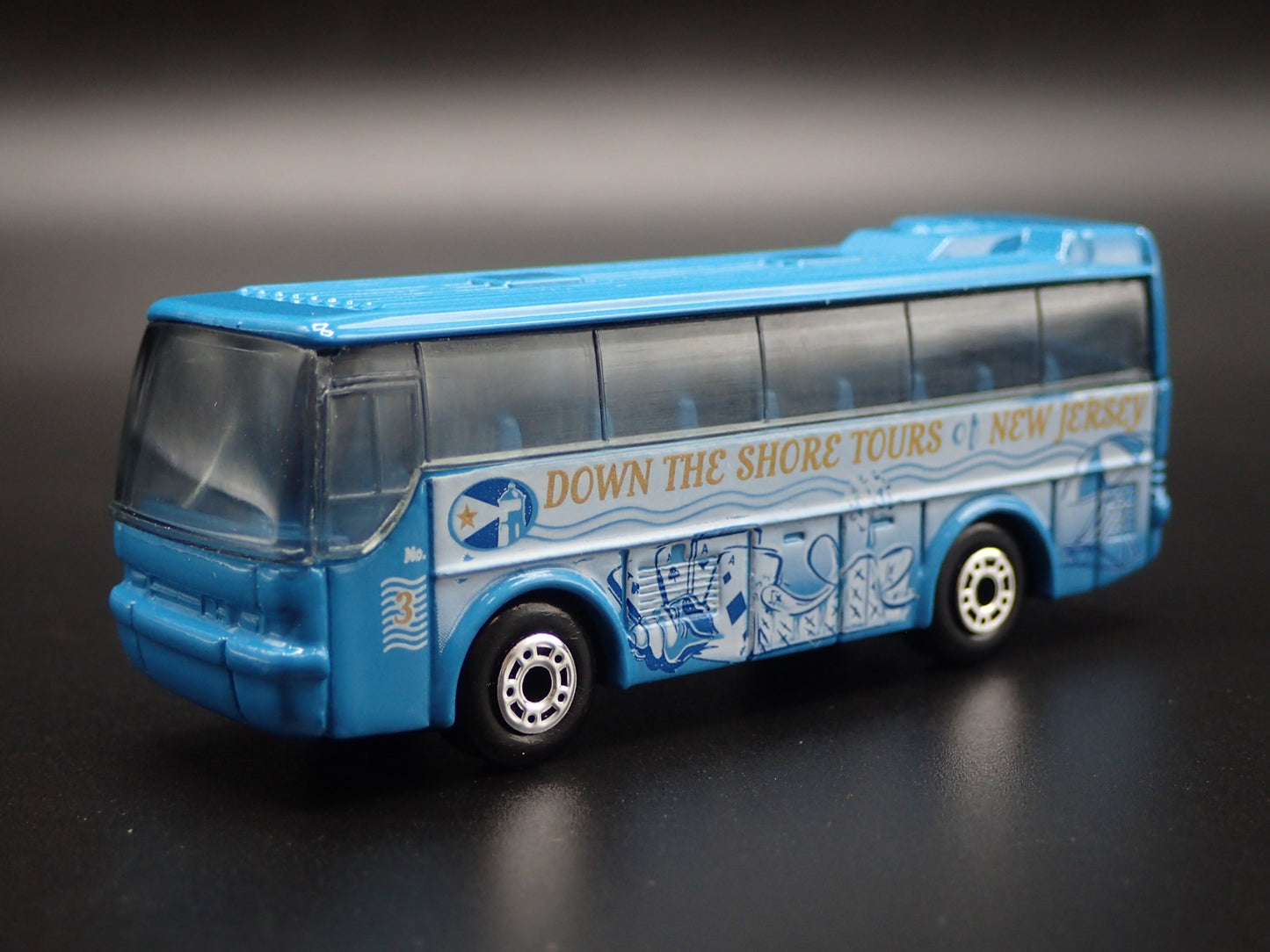 NEW JERSEY SHORE TOUR BUS 1:64 MB SCALE COLLECTIBLE DIORAMA DIECAST MODEL CAR