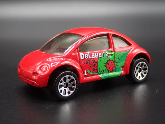 1998-2011 VW VOLKSWAGEN NEW BEETLE BUG DELAWARE RED 1:64 SCALE DIECAST MODEL CAR