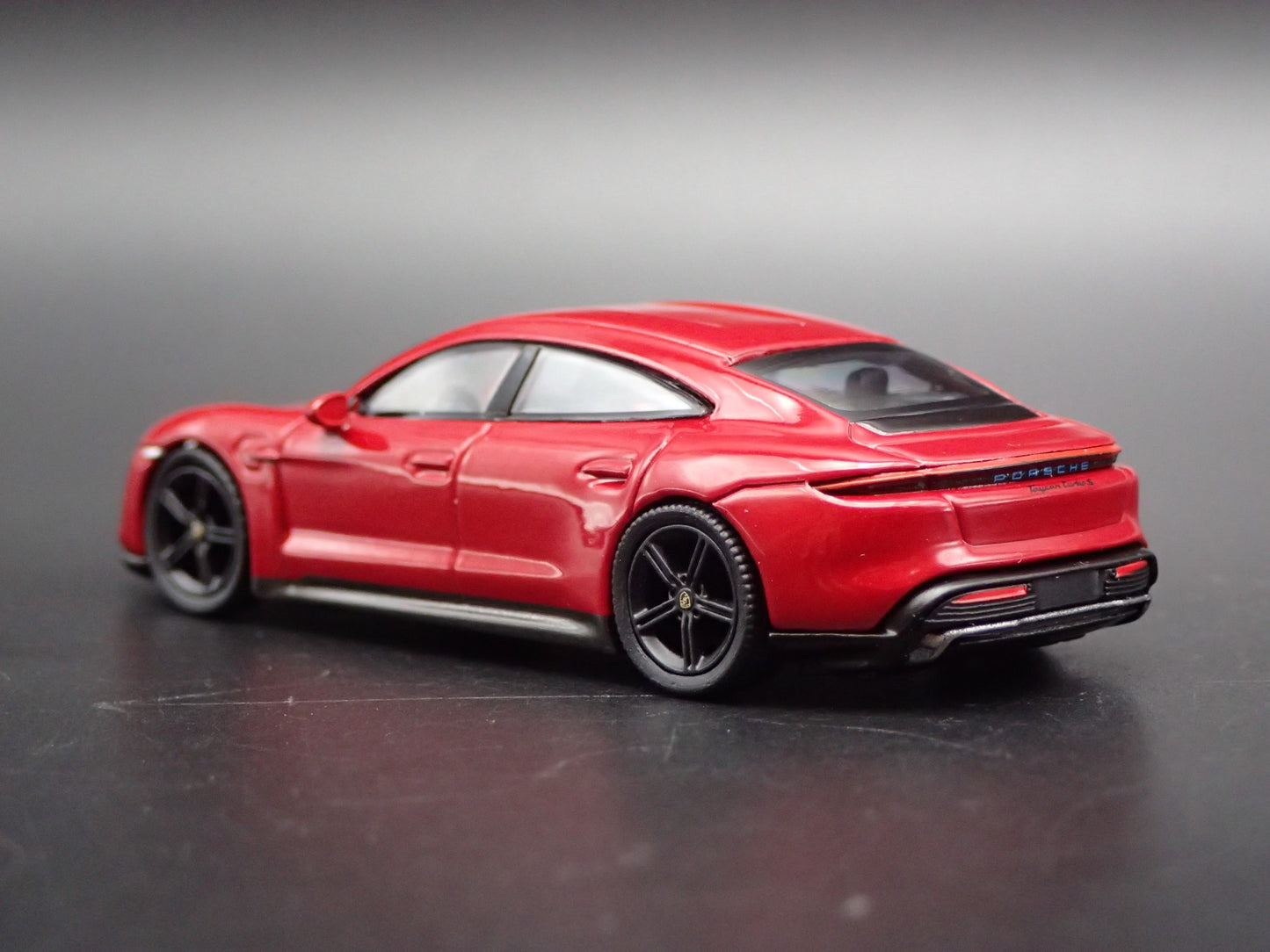 2019-2025 PORSCHE TAYCAN TURBO S RED 1:64 SCALE COLLECTIBLE DIECAST MODEL CAR