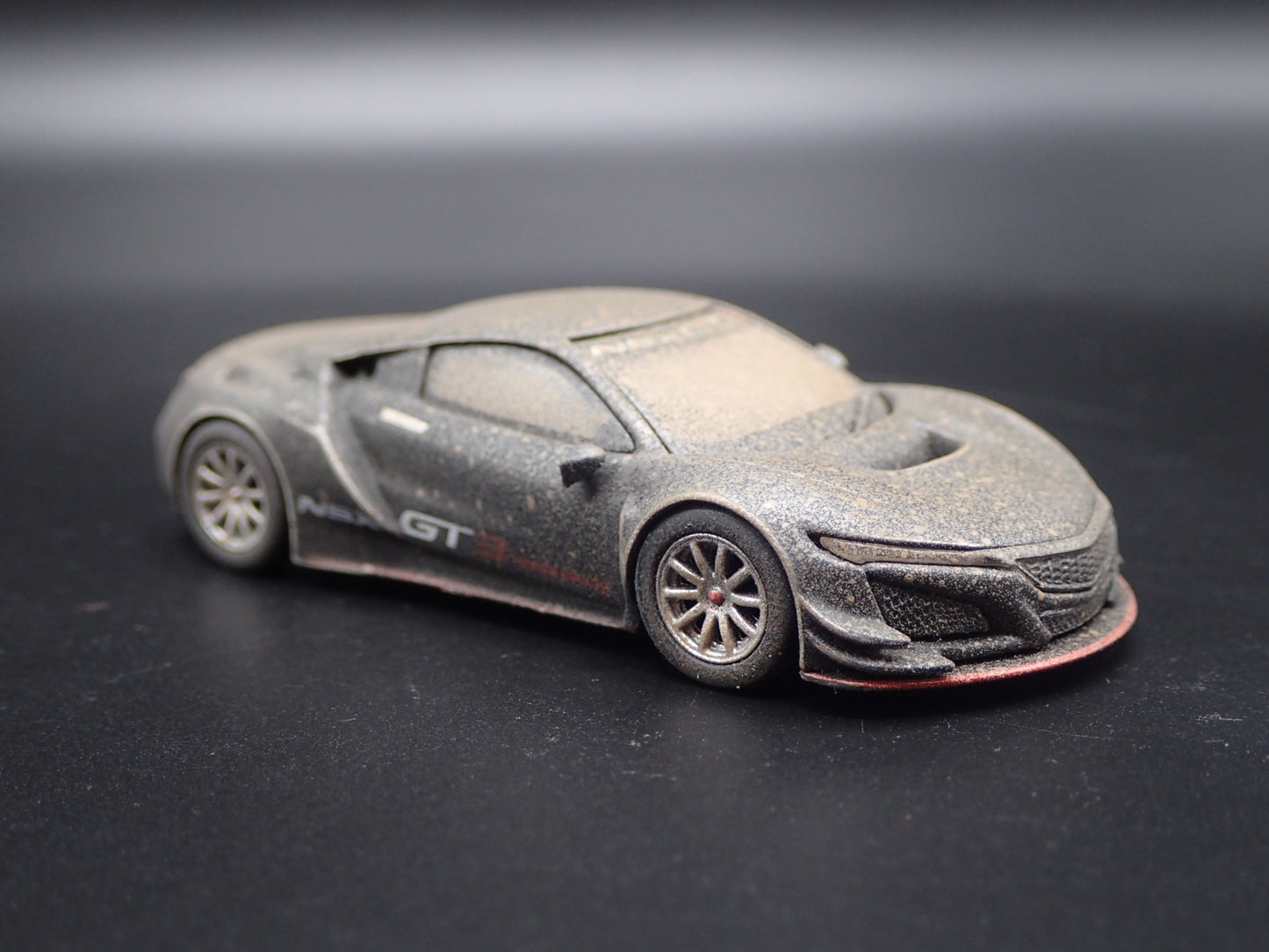 2016-2022 ACURA NSX GT3 RACE WRECKED MUDDY 1:64 SCALE DIORAMA DIECAST MODEL CAR