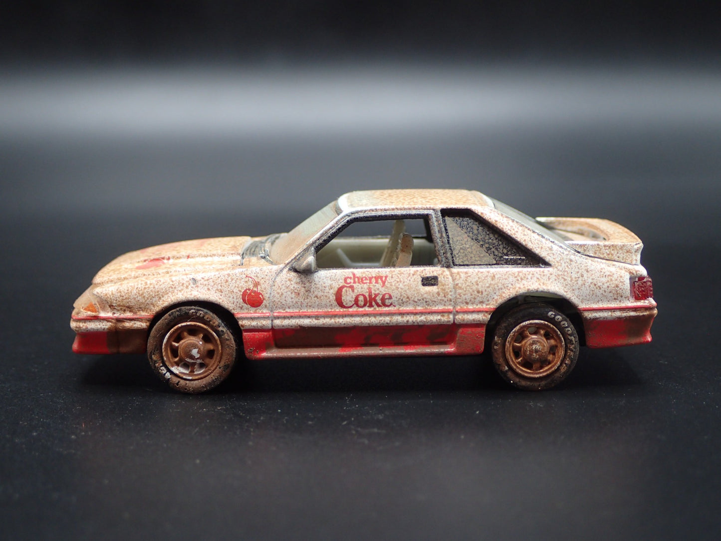 1990 90 FORD MUSTANG GT 5.0 FOX BODY CHERRY COKE 1:64 SCALE DIECAST MODEL CAR