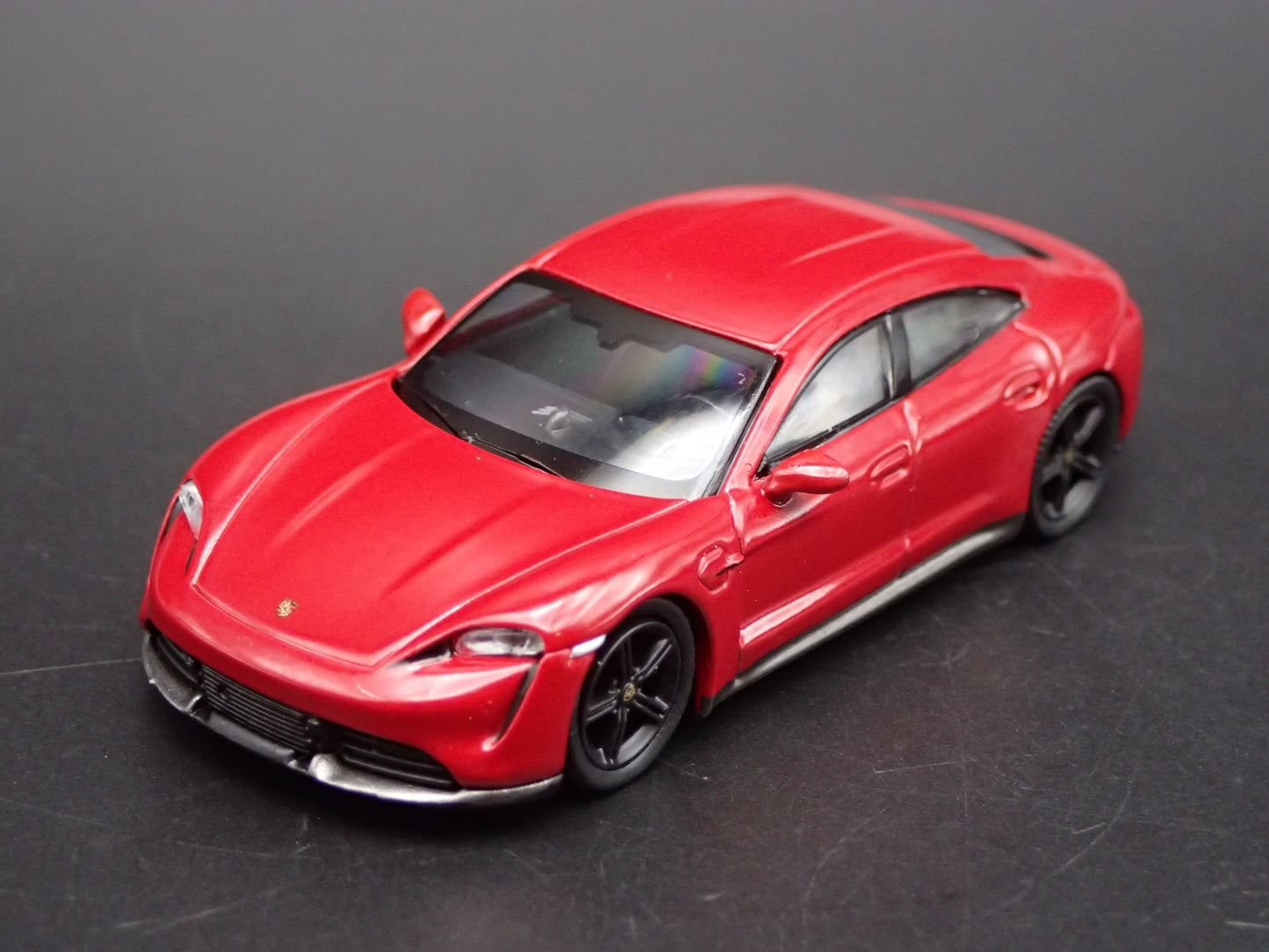 2019-2025 PORSCHE TAYCAN TURBO S RED 1:64 SCALE COLLECTIBLE DIECAST MODEL CAR
