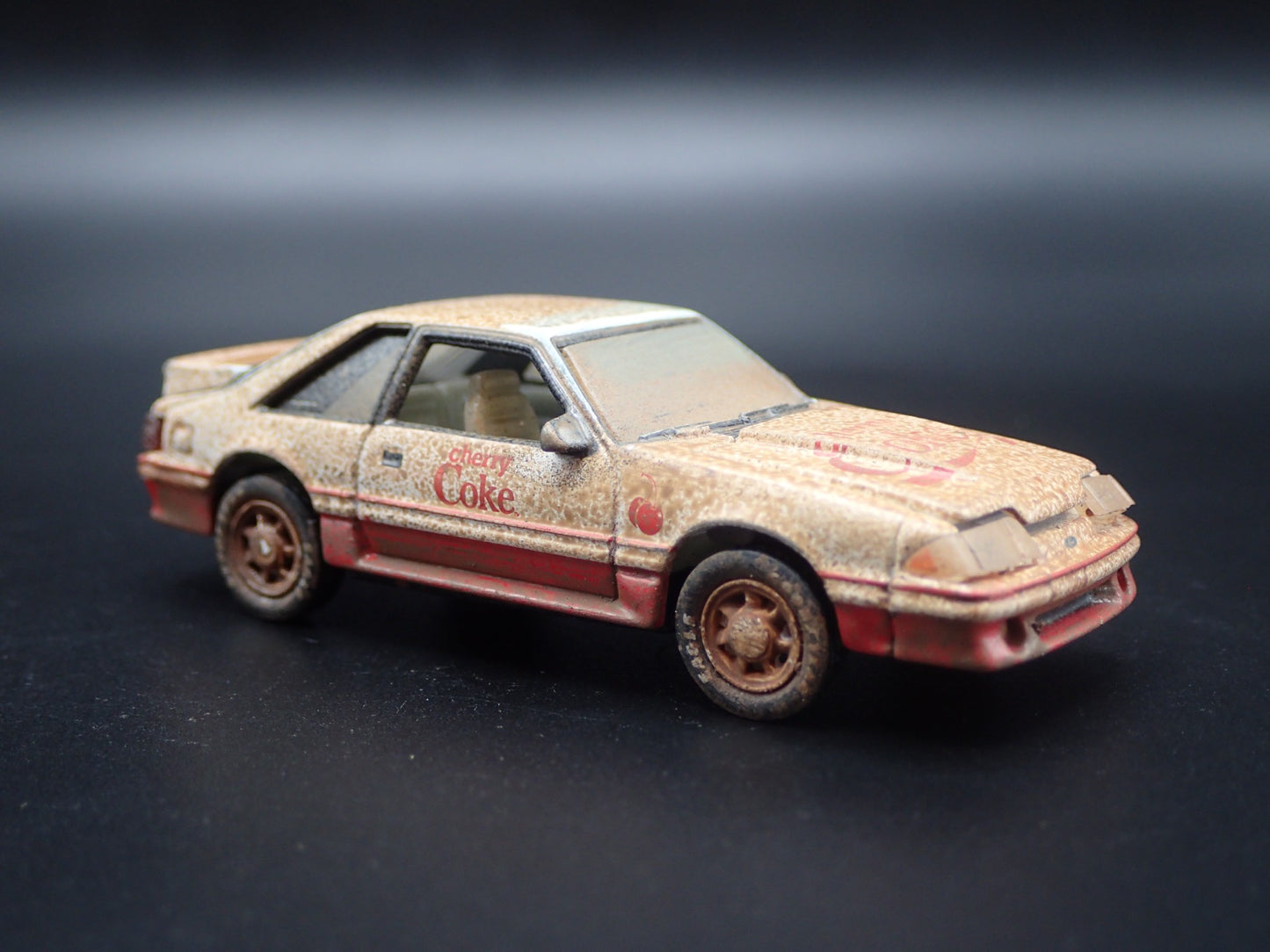 1990 90 FORD MUSTANG GT 5.0 FOX BODY CHERRY COKE 1:64 SCALE DIECAST MODEL CAR