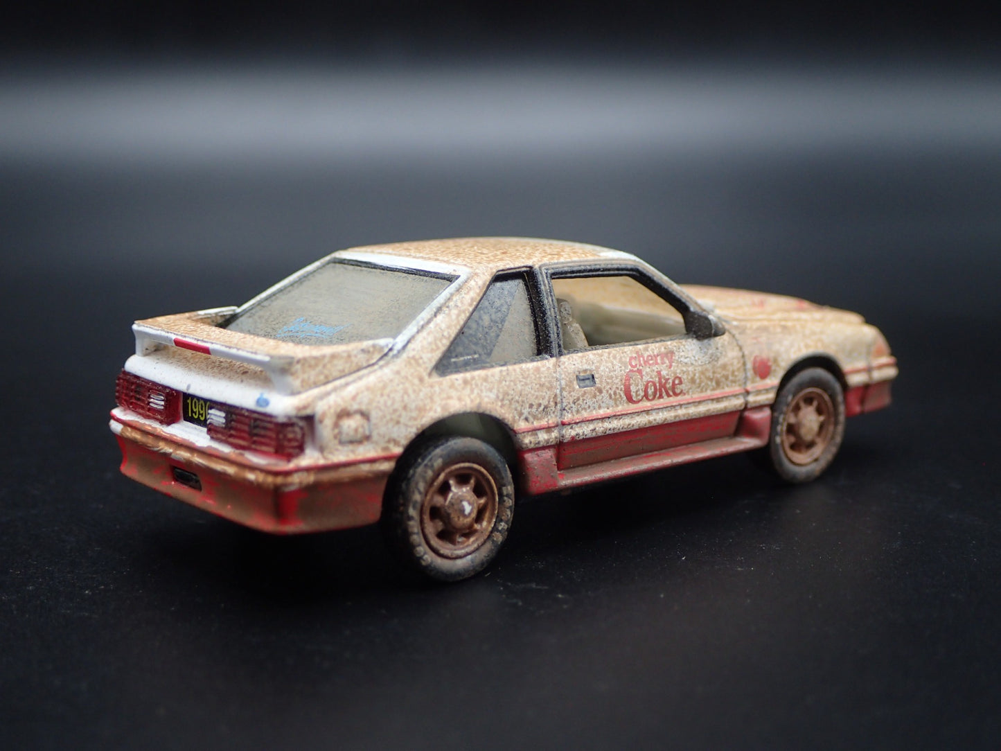 1990 90 FORD MUSTANG GT 5.0 FOX BODY CHERRY COKE 1:64 SCALE DIECAST MODEL CAR