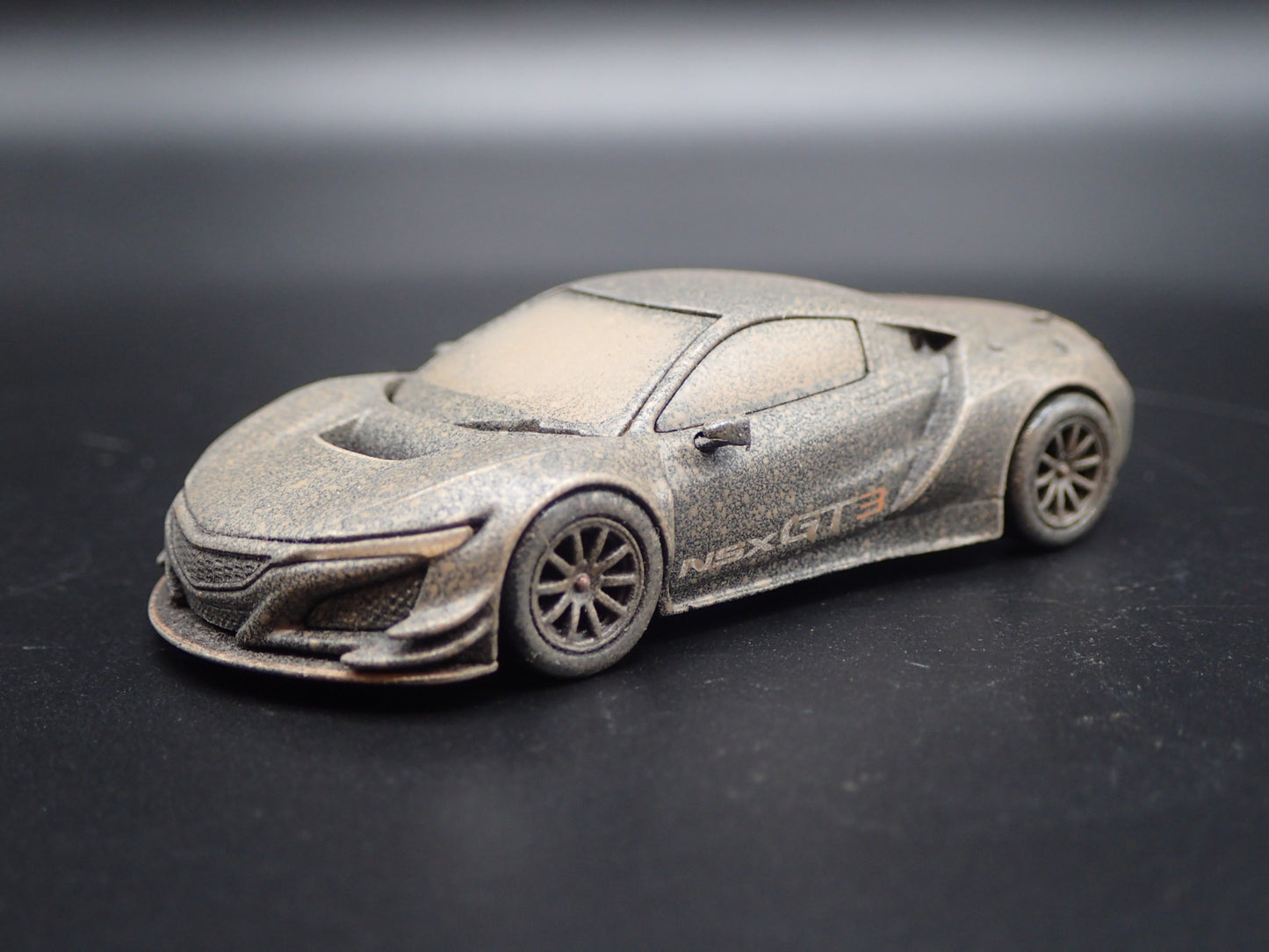 2016-2022 ACURA NSX GT3 RACE WRECKED MUDDY 1:64 SCALE DIORAMA DIECAST MODEL CAR