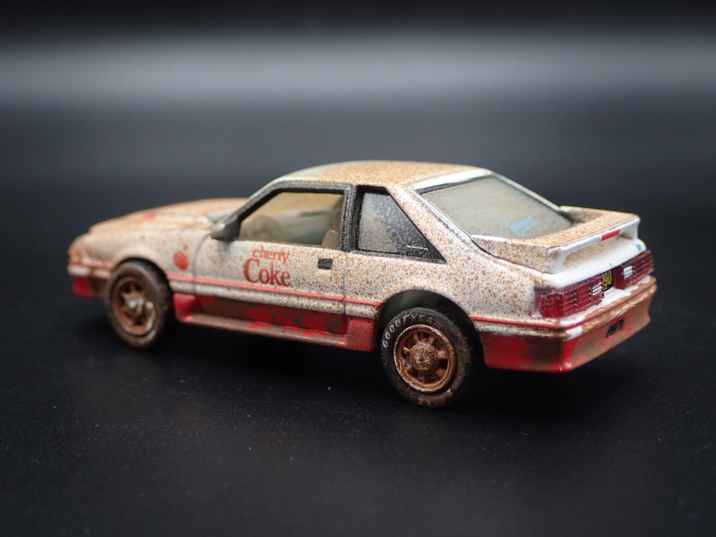 1990 90 FORD MUSTANG GT 5.0 FOX BODY CHERRY COKE 1:64 SCALE DIECAST MODEL CAR