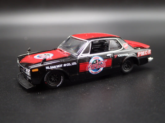 1971 71 NISSAN SKYLINE GTR COCA COLA YOKOHAMA BLACK 1:64 SCALE DIECAST MODEL CAR