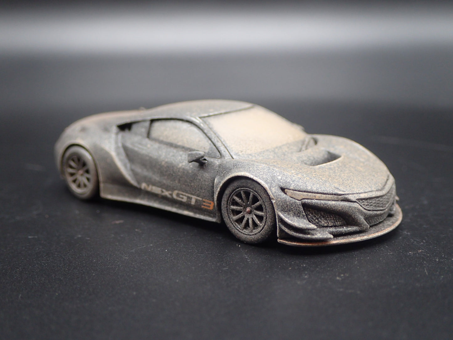 2016-2022 ACURA NSX GT3 RACE WRECKED MUDDY 1:64 SCALE DIORAMA DIECAST MODEL CAR